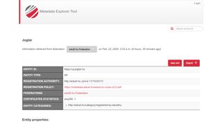 
                            13. Jogtár - Metadata Explorer Tool