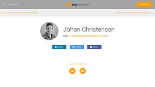 
                            11. Johan Christenson - CEO - City Network