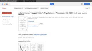 
                            11. Johann Samuel Traugott Gehler's Physikalisches Wörterbuch: Bd. ...
