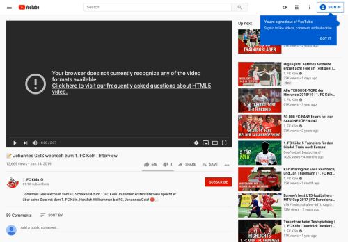 
                            9. Johannes GEIS wechselt zum 1. FC Köln | Interview - YouTube