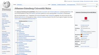 
                            11. Johannes Gutenberg-Universität Mainz – Wikipedia