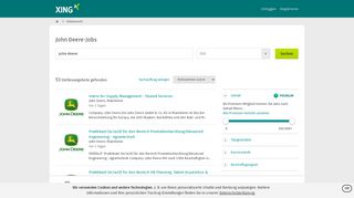 
                            10. John Deere: Aktuelle Jobs | XING Stellenmarkt