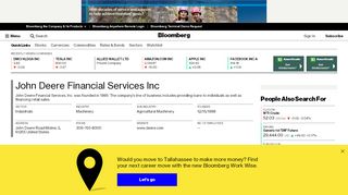 
                            7. John Deere Financial Services Inc: Company Profile - Bloomberg