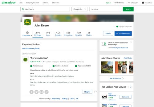 
                            6. John Deere - Service Advisor | Glassdoor.ie