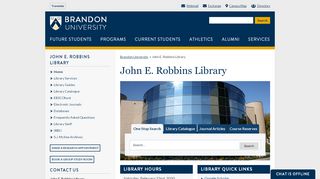 
                            13. John E. Robbins Library | Brandon University