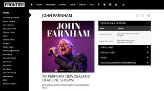 
                            11. John Farnham 2019 New Zealand Official Tickets, Concert Dates, Pre ...