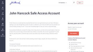 
                            8. John Hancock | Safe Access Account