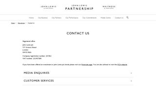 
                            6. John Lewis Partnership - Contact Us