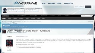 
                            8. John Prodman Solo Index - Octavia - Off Topic - Warframe Forums