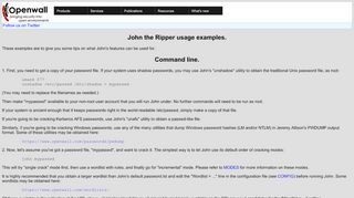 
                            9. John the Ripper - usage examples - Openwall