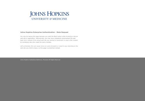 
                            9. Johns Hopkins Institutions - myJohnsHopkins - life.22.1