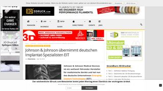
                            13. Johnson & Johnson übernimmt deutschen Implantat-Spezialisten EIT