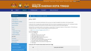 
                            7. Johor WIFI | Portal Rasmi Majlis Daerah Kota Tinggi (MDKT)