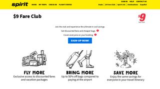 
                            6. Join - $9 Fare Club | Spirit Airlines