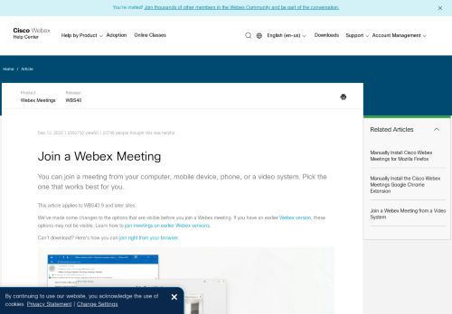 
                            5. Join a Cisco Webex Meeting - Collaboration Help