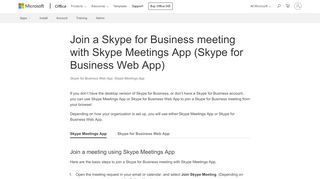 
                            7. Join a Skype for Business meeting with Skype Meetings App (Skype ...