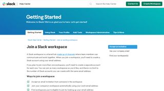 
                            5. Join a Slack workspace – Slack Help Center