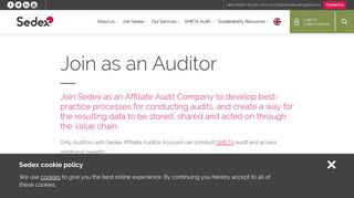 
                            12. Join as an Auditor | Sedex