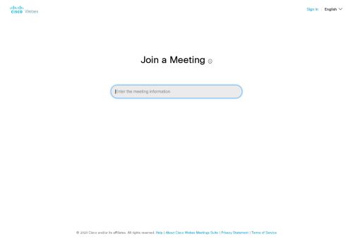 
                            5. Join by Number - WebEx