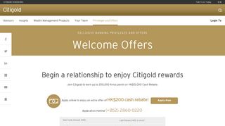 
                            7. Join Citigold to enjoy fabulous welcome gift - Citi Hong Kong - Citibank