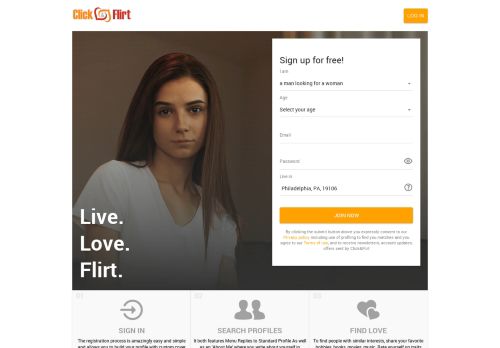 
                            7. Join clickandflirt.com – an online dating site for US local singles