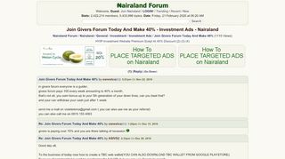 
                            6. Join Givers Forum Today And Make 40% - Investment Ads - Nigeria ...