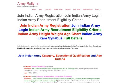
                            6. Join Indian Army Registration Join Indian Army Login Indian Army ...