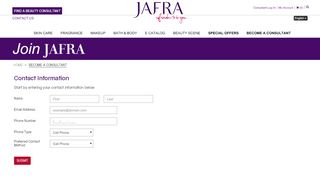 
                            3. Join JAFRA - Jafra B2C USA Site