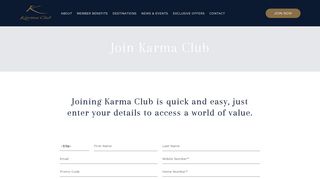
                            5. Join Karma Club - Karma Club