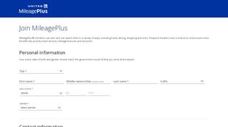 
                            2. Join MileagePlus - United Airlines