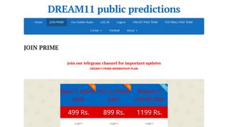 
                            4. JOIN PRIME – DREAM11 public predictions