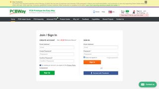 
                            6. Join / Sign in - PCBWay