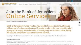 
                            3. Join the Bank of Jerusalem Online Services - Bank of Jerusalem