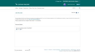 
                            4. Join the club - Cathay Pacific