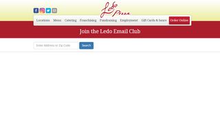 
                            13. Join the Ledo Email Club - Ledo Pizza