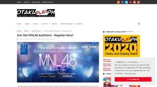 
                            8. Join the MNL48 Auditions - Register Now! - OtakuPlay PH: Anime ...