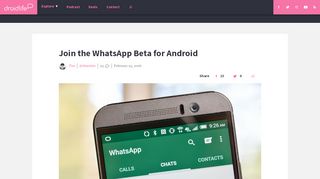 
                            13. Join the WhatsApp Beta for Android – Droid Life