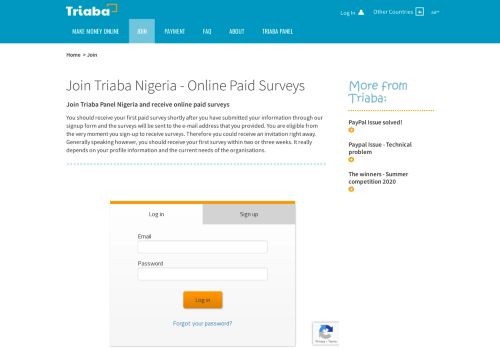 
                            13. Join Triaba Nigeria - Online Paid Surveys