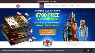 
                            6. Join UK Casino Club & Get Up to €700 FREE Bonus Money!