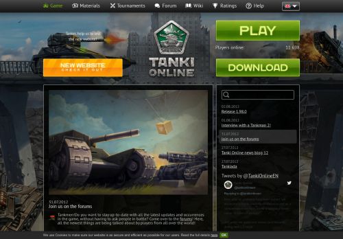 
                            6. Join us on the forums - Tanki Online