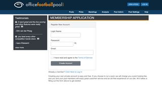 
                            4. Join Website - Office Football Pool Hosting :: Pro and College ...