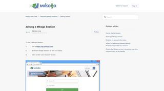 
                            10. Joining a Mikogo Session – Mikogo Help Desk