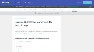 
                            10. Joining a Quizlet Live game from the Android app | Quizlet
