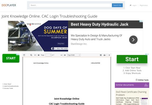 
                            8. Joint Knowledge Online. CAC Login Troubleshooting Guide - PDF
