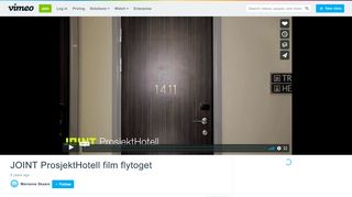 
                            12. JOINT ProsjektHotell film flytoget on Vimeo