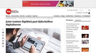 
                            9. Joint venture DigiMaQ gaat tijdschriften digitaliseren - Villamedia