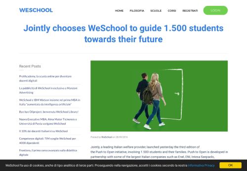 
                            12. Jointly chooses WeSchool to guide 1.500 students towards their future