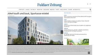 
                            11. Jökel kauft und baut, Sparkasse mietet - Fuldaer Zeitung