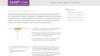 
                            3. Jolifin Club Online Registrierung - Jolifin Store