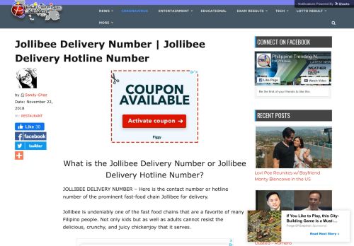 
                            11. Jollibee Delivery Number | Jollibee Delivery Hotline Number